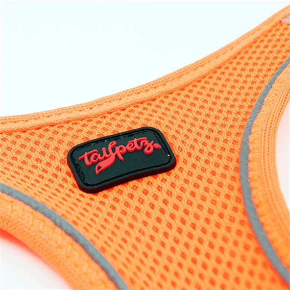 Tailpetz Air-Mesh Neon Turuncu Göğüs Tasması - 3