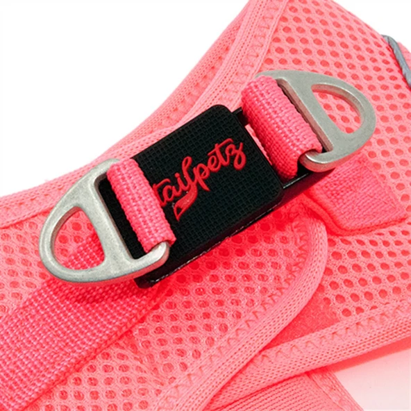 Tailpetz Air-Mesh Neon Pembe Göğüs Tasması - 2