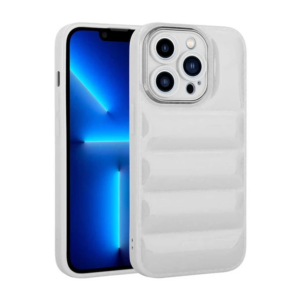 Apple iPhone 12 Pro Max Kılıf Kamera Korumalı Parlak Airbag'li Zore Galya Kapak