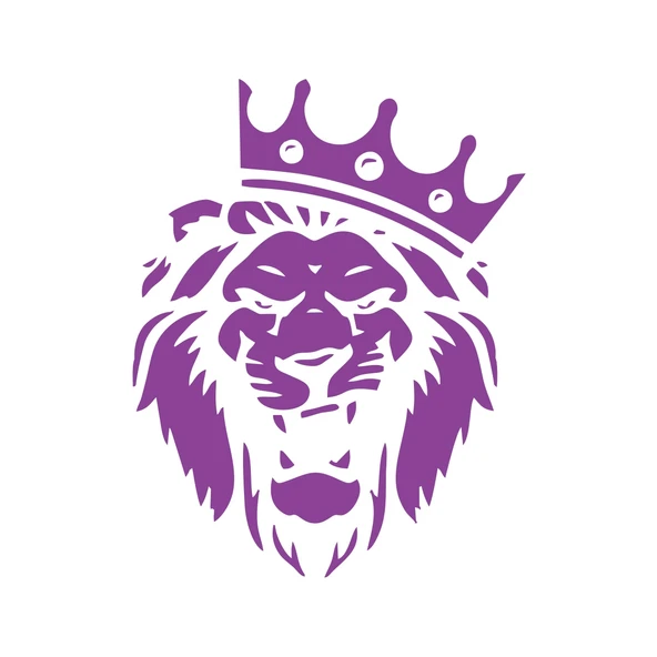 Kral Tacçlı Aslan Sticker 17x17 Cm Mor