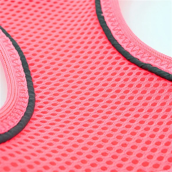Tailpetz Air-Mesh Neon Pembe Göğüs Tasması - 5