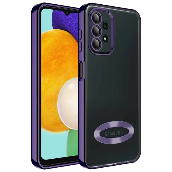 Galaxy A23 Kılıf Kamera Korumalı Logo Gösteren Zore Omega Kapak