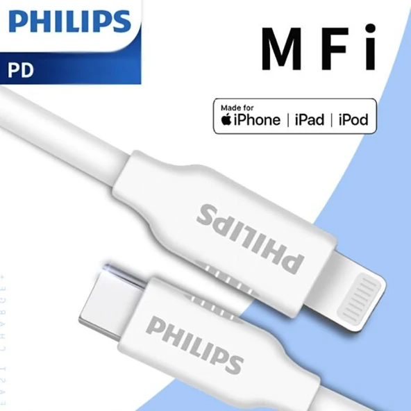 Philips Usb-c To Lightning Hızlı Şarj ve Data Kablosu 1 Mt. DLC2503V/51 - Resim 3