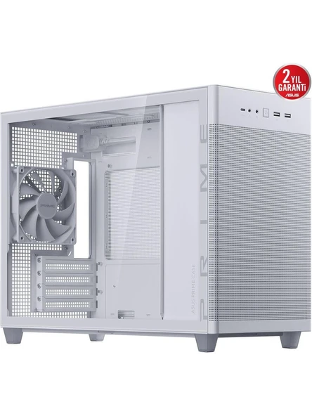 PRIME AP201 TG - BEYAZ 205 x 350 x 460 mm MICRO ATX TEMPERLİ CAM FULL MESH METAL BİLGİSAYAR KASASI - 3