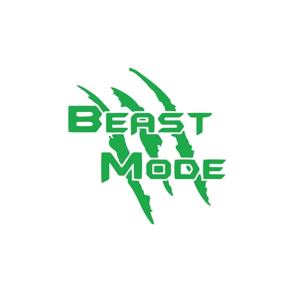 Beast Mode Sticker 17x17 Cm Yeşil ürün görseli