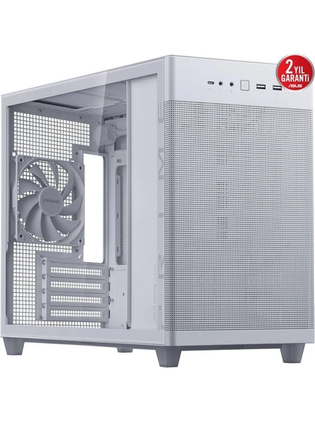 PRIME AP201 TG - BEYAZ 205 x 350 x 460 mm MICRO ATX TEMPERLİ CAM FULL MESH METAL BİLGİSAYAR KASASI