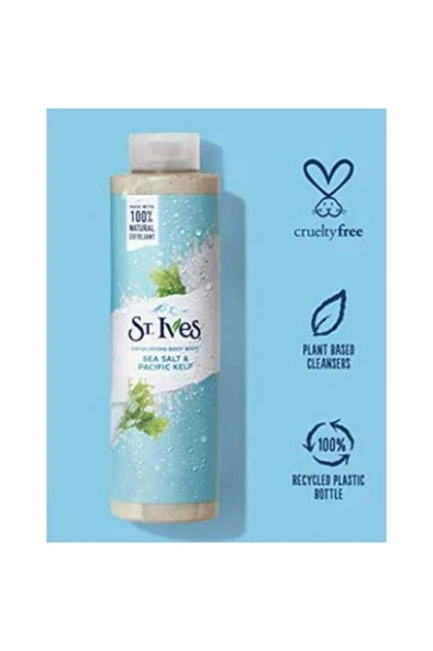 St.Ives Eksfoliye Edici Vücut Yıkama, Deniz Tuzu ve Pasifik Yosunu 473ml - 2