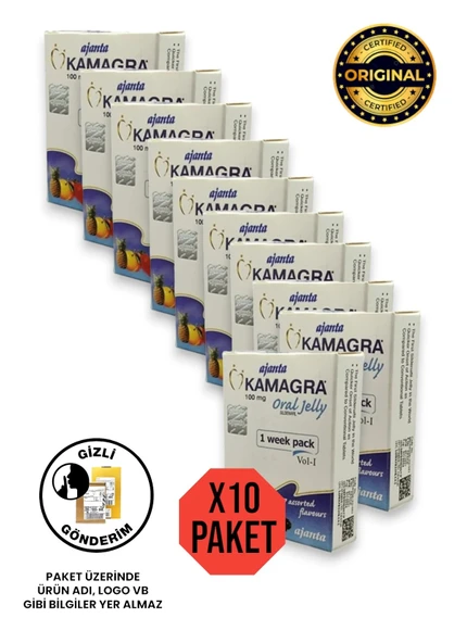 Orjinal Kamağra Meyveli oral Jell 7 Ayrı Meyve Aromalı jel 10 Kutu