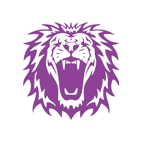 Kükreyen Aslan Sticker 17x17 Cm Mor ürün görseli