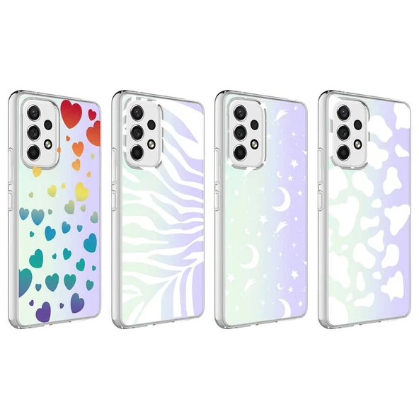 Galaxy A13 4G Kılıf Zore M-Blue Desenli Kapak - 2