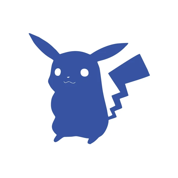 Pikachu Araba Stickeri 17x17 Cm Mavi ürün görseli