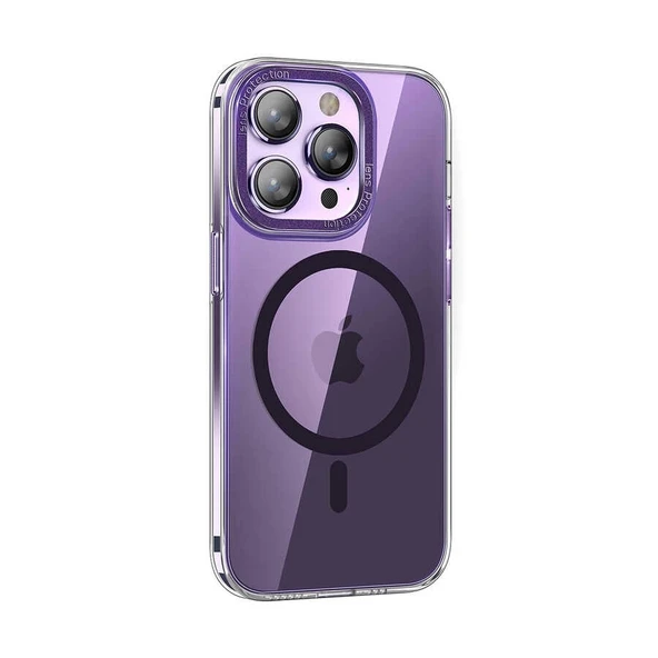 Apple iPhone 14 Pro Max Kılıf M-safe Şarj Özellikli Sert PC Zore Fuya Kapak ürün görseli 1