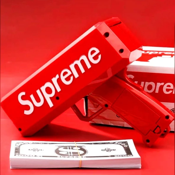 Para Fırlatma Saçma Tabancası Top Supreme Banknot Süper Para Silah Oyuncaklar Parti Oyunu - 2