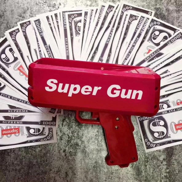 Para Fırlatma Saçma Tabancası Top Supreme Banknot Süper Para Silah Oyuncaklar Parti Oyunu - 3