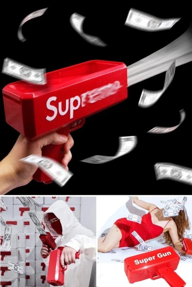 Para Fırlatma Saçma Tabancası Top Supreme Banknot Süper Para Silah Oyuncaklar Parti Oyunu - 4