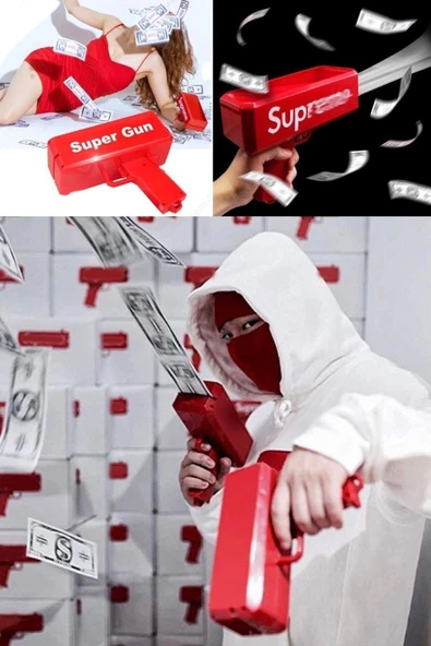 Para Fırlatma Saçma Tabancası Top Supreme Banknot Süper Para Silah Oyuncaklar Parti Oyunu - 7