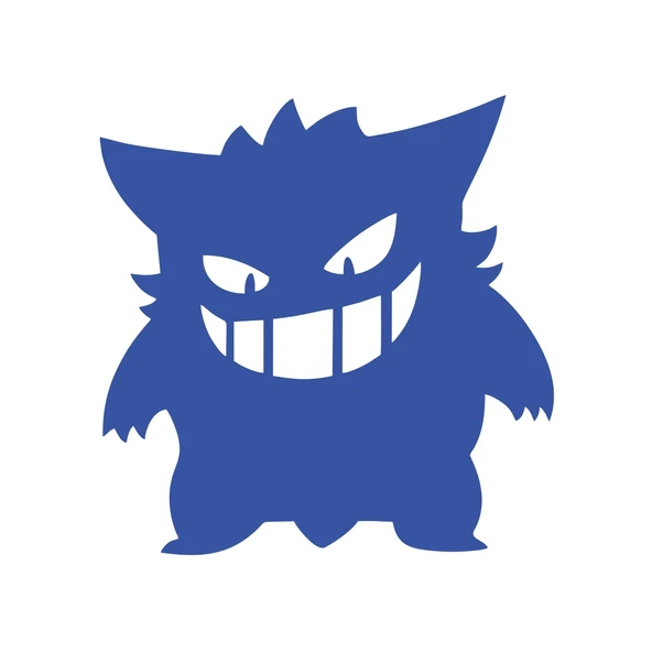 Pokemon Gengar Araba Stickeri 17x17 Cm Mavi ürün görseli