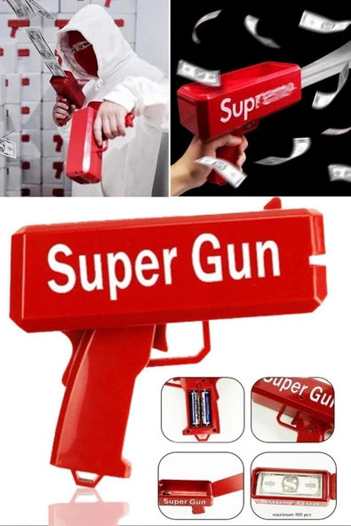 Para Fırlatma Saçma Tabancası Top Supreme Banknot Süper Para Silah Oyuncaklar Parti Oyunu - 9