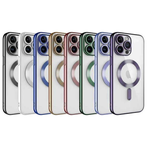 Apple iPhone 14 Pro Max Kılıf Kamera Korumalı M-safe Wireless Şarj Özellikli Zore Demre Kapak - 2