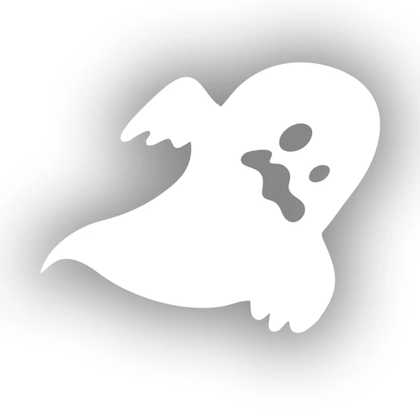 Korkan Hayalet Araba Sticker  17x17 Cm Beyaz ürün görseli