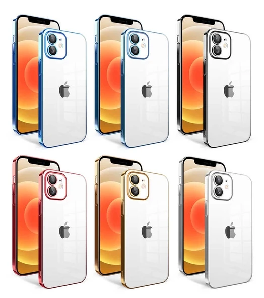 Apple iPhone 12 Kılıf Kamera Korumalı Renkli Çerçeveli Zore Garaj Kapak - 2
