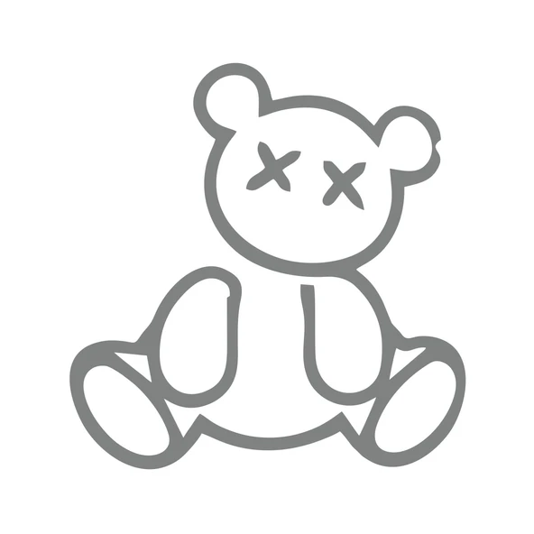 Ayıcık Araba Sticker 17x17 Cm Gri ürün görseli