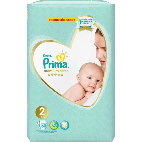 Nessiworld Prima Premium Care Bebek Bezi Ekonomik Paket 2 Beden 60 Adet - 2
