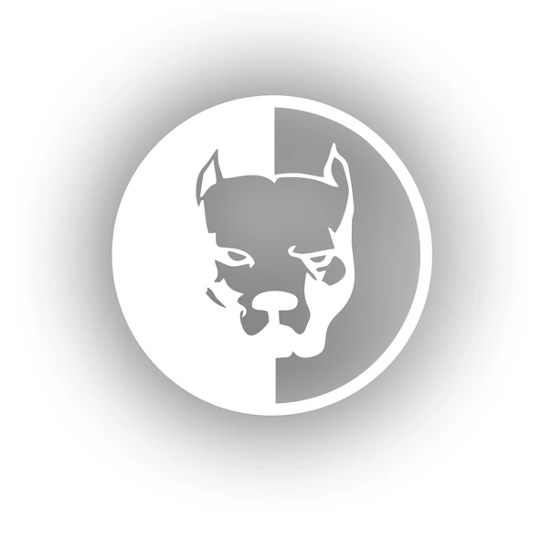 Pitbull Araba Stickeri 17x17 Cm Beyaz ürün görseli