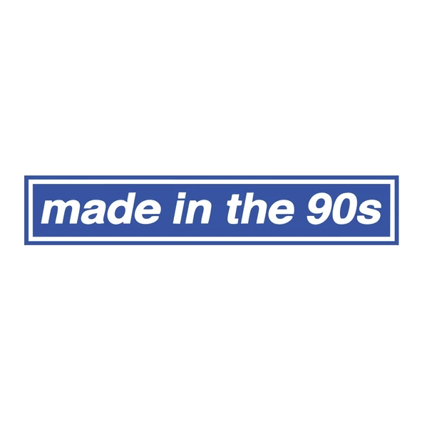 Made In the 90s Araba Stickeri 17x17 Cm Mavi