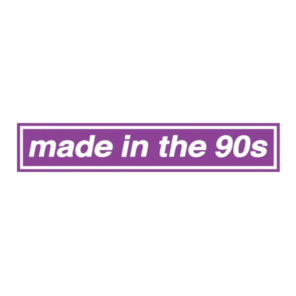 Made In the 90s Araba Stickeri 17x17 Cm Mor