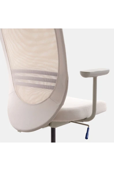 Ergonomik Çalışma Sandalyesi, Siyah-Bej, Kolçaklı - 4