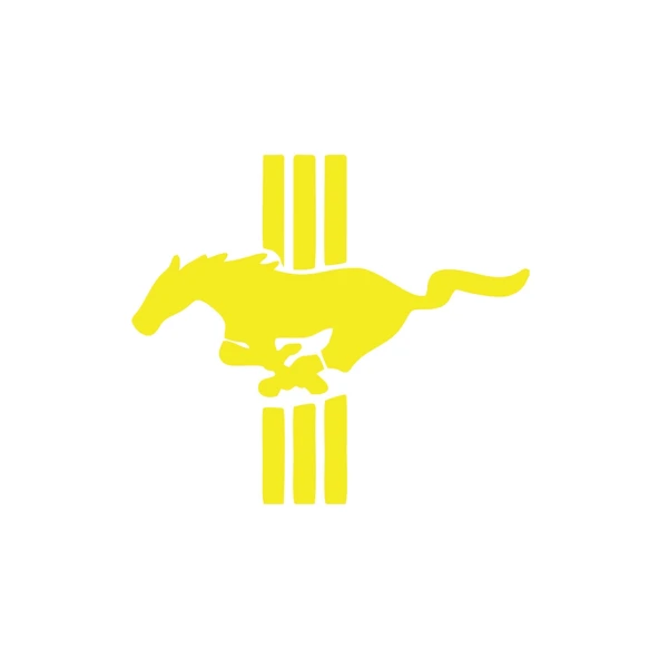 Mustang Amblemi Araba Stickeri 17x17 Cm Sarı ürün görseli