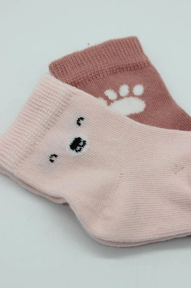 Nessiworld Bistyle Bear Penye Soket Çorap 2'Li BS10116 Pembe - 4
