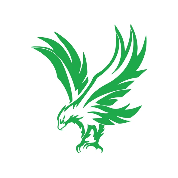 Kartal Araba Sticker 17x17 Cm Yeşil