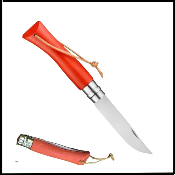 Uyguna-Yakala Turuncu - Katlanır Cep Çakısı - Gürgen Ağacı Sap - CAK.608 ürün görseli