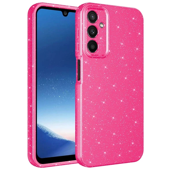 Galaxy A24 Kılıf Kamera Korumalı Simli Lüks Zore Koton Kapak