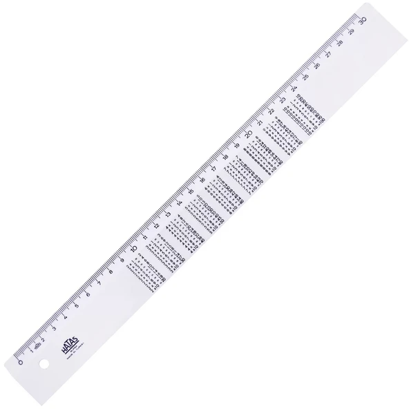 Hatas Çarpım Tablolu Cetvel 30 cm 0177 ürün görseli 1
