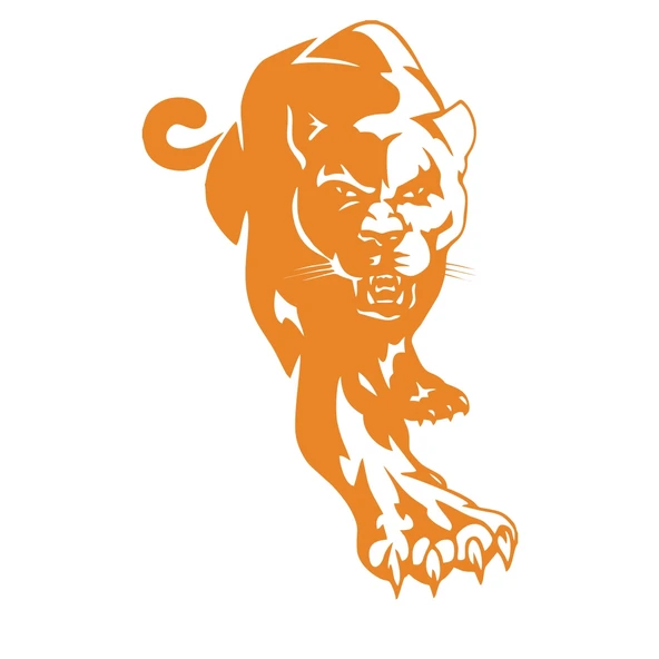 Panter Araba Sticker 17x17 Cm Turuncu ürün görseli