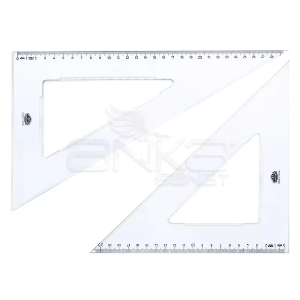 Hatas Teknik Okul Öğrenci Gönye Seti 30cm/60-45 - 2