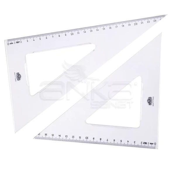 Hatas Teknik Okul Öğrenci Gönye Seti 26cm/60-45 - 2