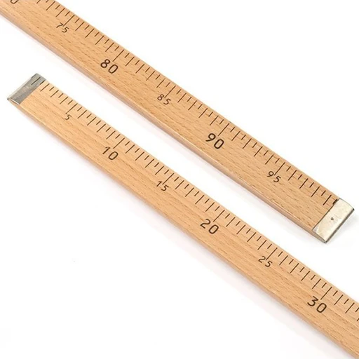 Ahşap Manifatura Cetveli Demirli 1 Metre (100 Cm) - 2
