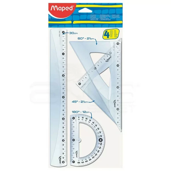 Maped Karışık Pergel ve Cetvel Seti 4 Parça 89921800