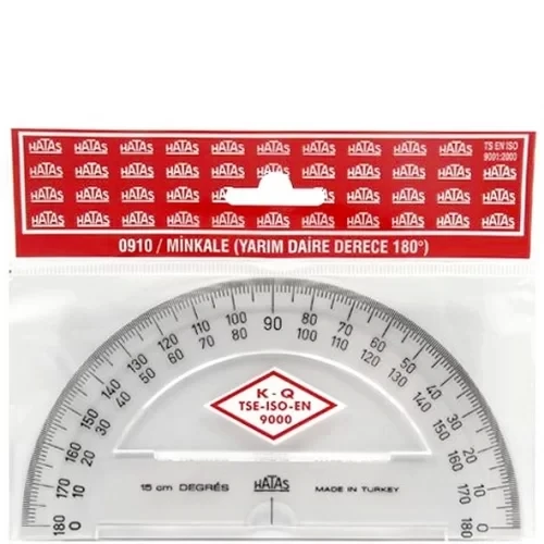 HATAS 0910 MİNKALE YARIM DAİRE 180° 15 CM. ürün görseli 1