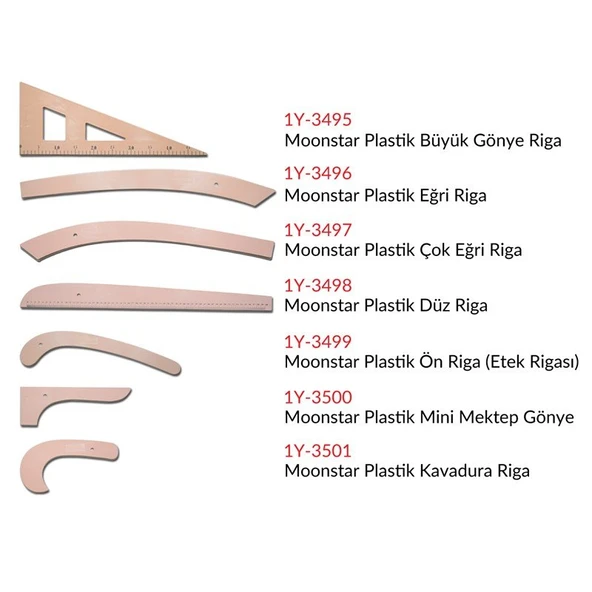 Taba Plastik Riga Cetvel Takım (7 Parça) ürün görseli 1