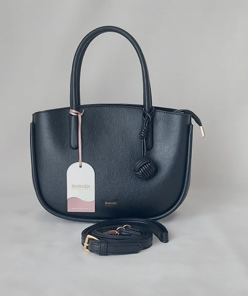 252RB107 Model Sarach Marka Siyah Renk El ve Omuz Çantası