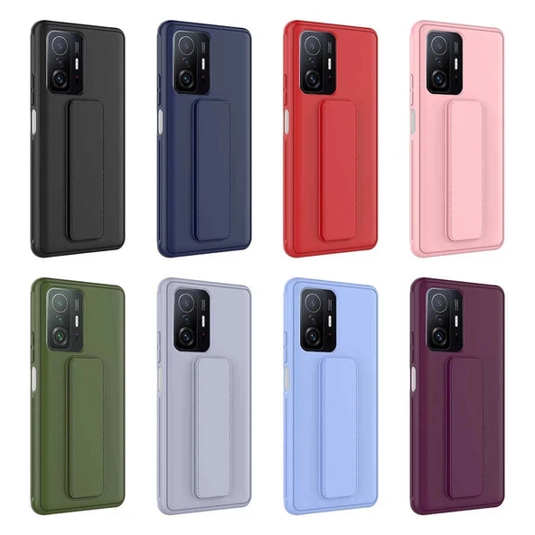Xiaomi Mi 11T 5G Kılıf Zore Qstand Kapak - Resim 3