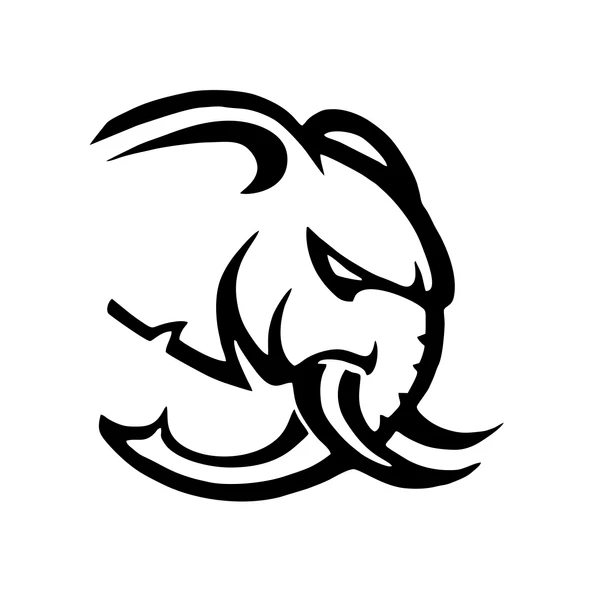 Kızgın Fil Araba Sticker 17x17 Cm Siyah ürün görseli