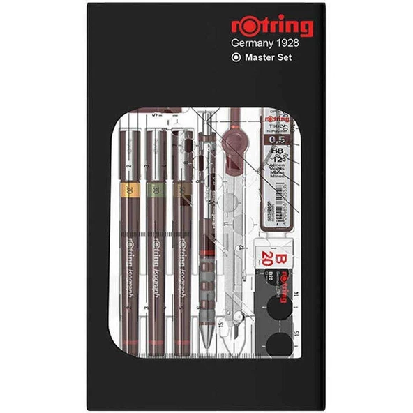 Rotring Rapido Takımı Isograf Kolej Set 3'lü Takım Pergelli - Resim 2