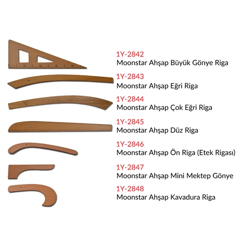 Ahşap Riga Cetvel Takım (7 Parça) ürün görseli 1