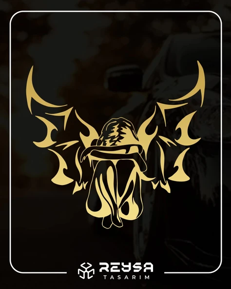 Melek Araba Sticker 17x17 Cm Gold ürün görseli